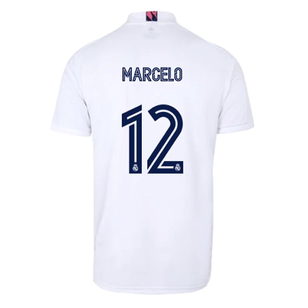 Camiseta Real Madrid Primera Equipación NO.12 Marcelo 2020-2021 Blanco